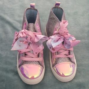 Jojo siwa iridescent purple girl shoes